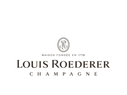 The image displays the logo of Louis Roederer Champagne, featuring the company's emblem and the text 