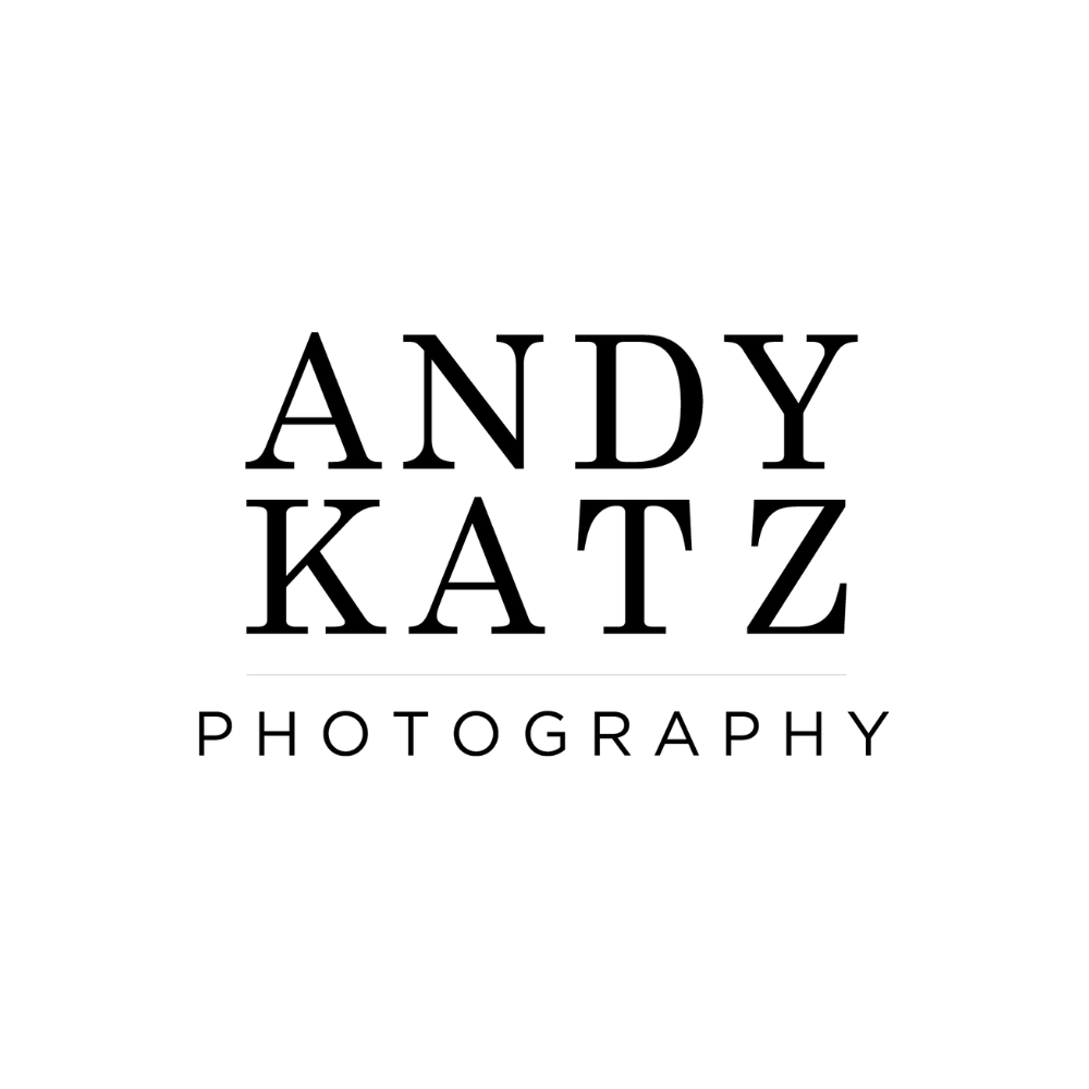 A logo reading “ANDY KATZ PHOTOGRAPHY” with bold, spaced letters on a white background.
